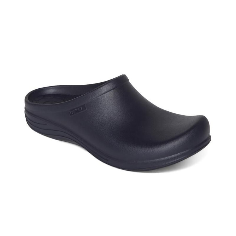 Mens Aetrex Clogs | Bondi Orthotic Clogs - Men Navy ~ Aetreshoes